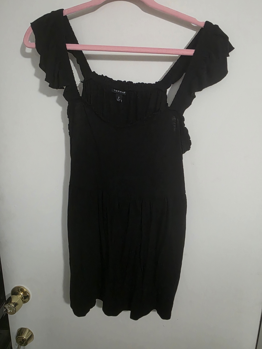 torrid Size 2 Black Ruffle Strap Tank